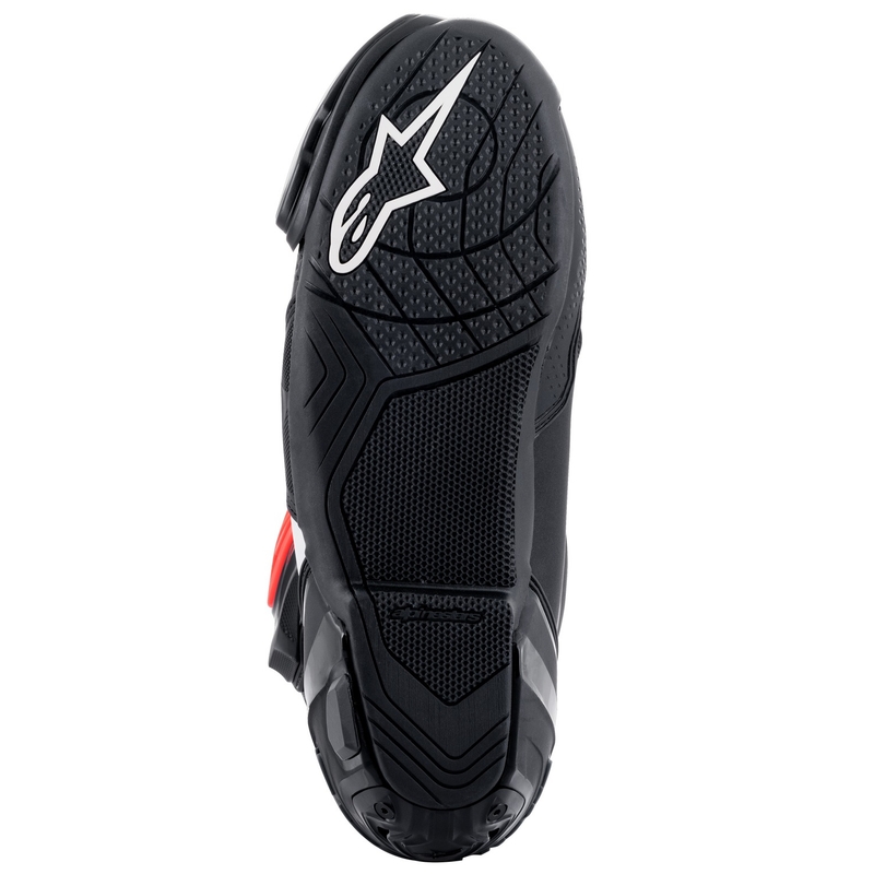 Alpinestars Supertech R motoros csizma fekete-fehér-fluo piros-fluo sárga