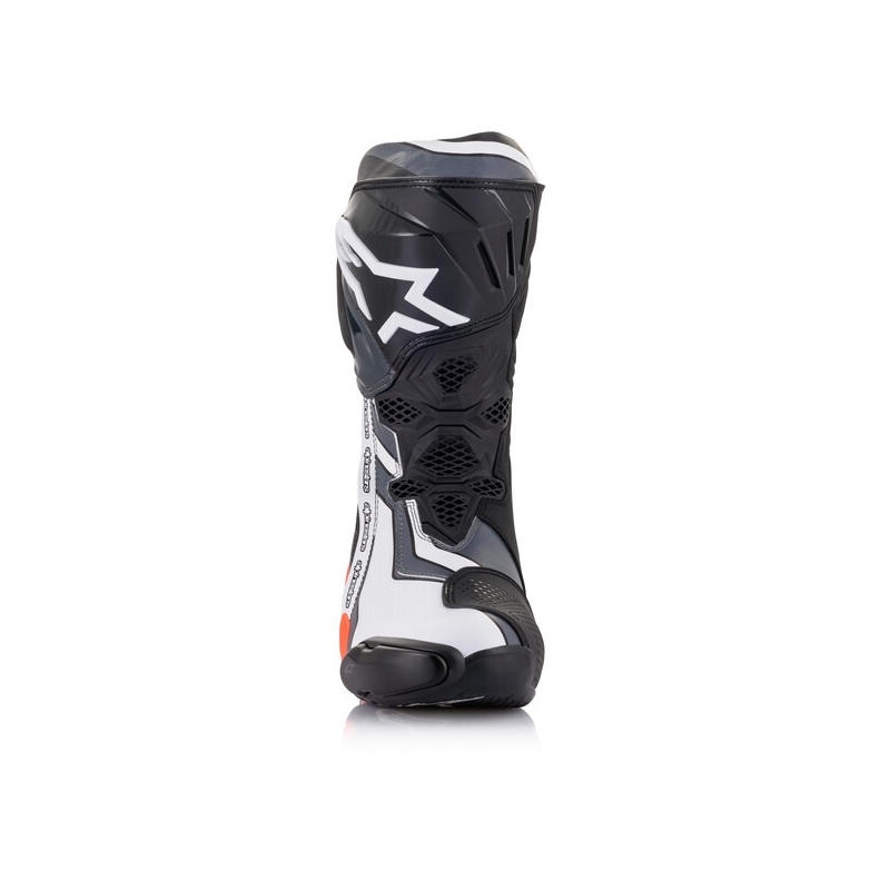 Alpinestars Supertech R motoros csizma fekete-fluo piros-fehér-szürke