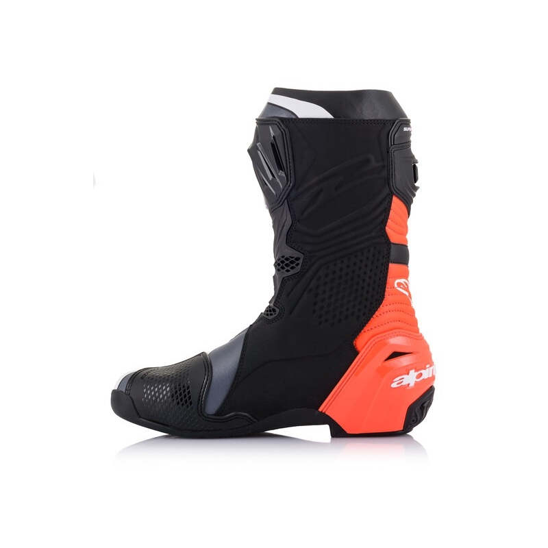Alpinestars Supertech R motoros csizma fekete-fluo piros-fehér-szürke