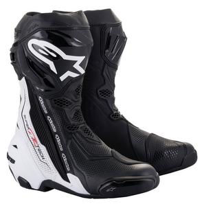 Alpinestars Supertech R Vented motoros csizma fekete-fehér