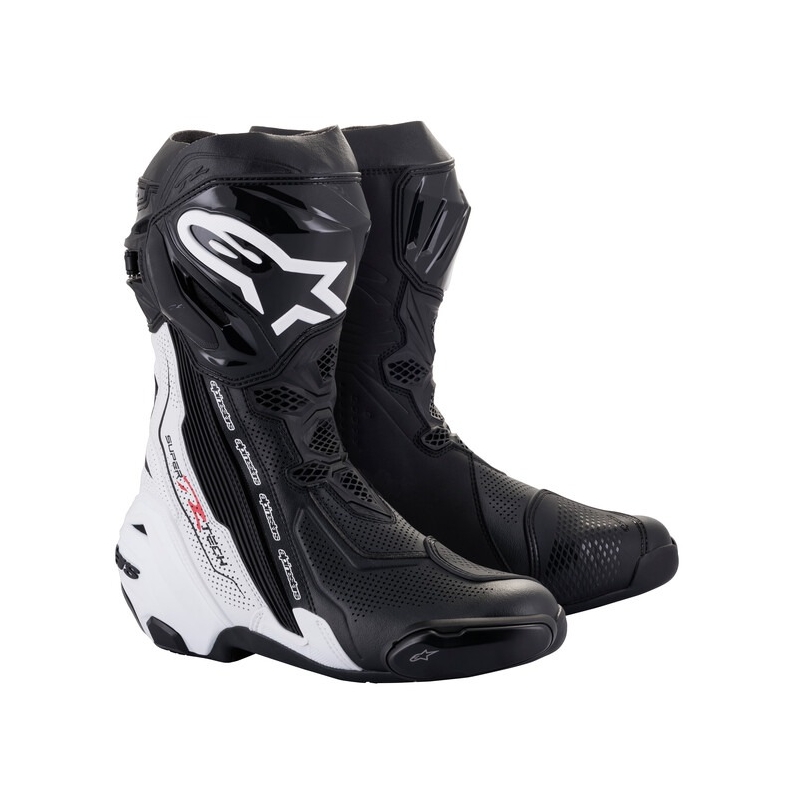 Alpinestars Supertech R Vented motoros csizma fekete-fehér