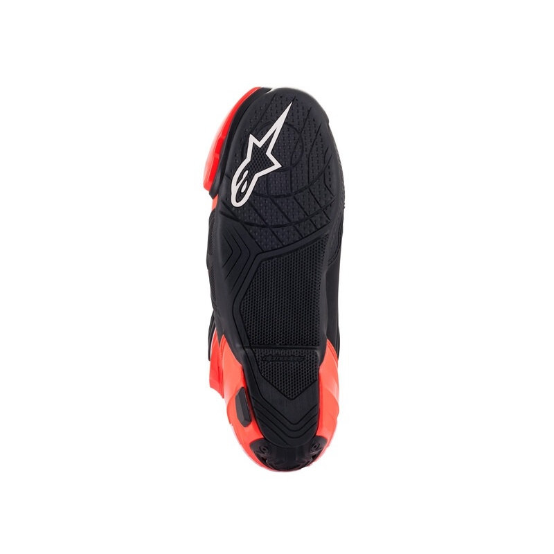 Alpinestars Supertech R Vented motoros csizma fekete-fehér-fluo piros