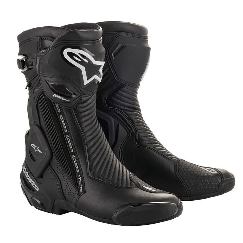 Alpinestars SMX Plus 2 Gore-Tex motoros csizma fekete-ezüst