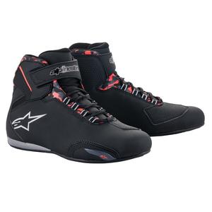 Alpinestars Sektor Waterproof motoros cipő fekete-piros-szürke-camo