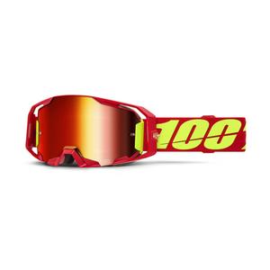 100% ARmatic motocross szemüveg piros, piros plexivel