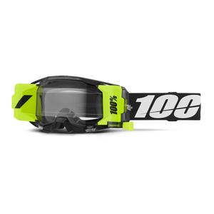 100% ARmatic Forecast motocross szemüveg fekete, átlátszó plexivel