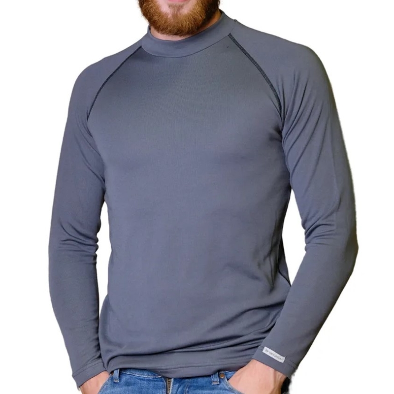 Nanosilver® Merino Stone férfi termo póló szürke-fekete kiárusítás