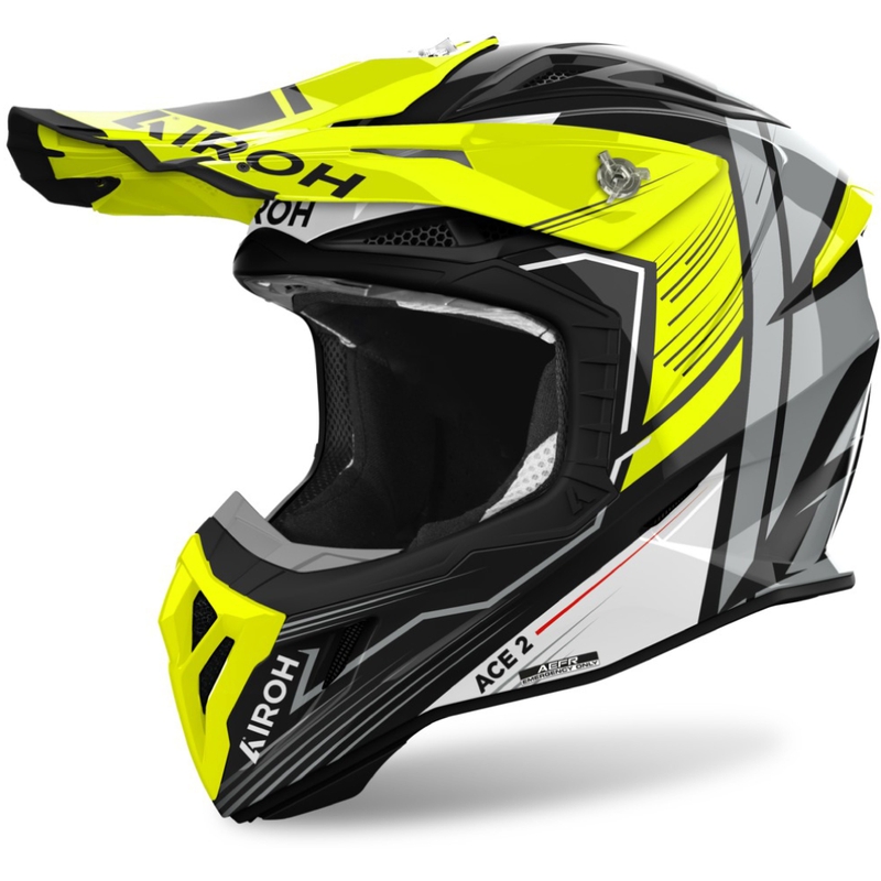 Airoh Aviator Ace 2 Engine Motocross Bukósisak, fényes sárga