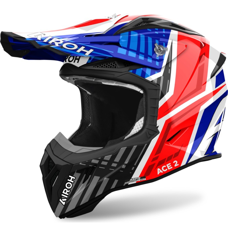 Motocross sisak Airoh Aviator Ace 2 Stream kék-piros fényes