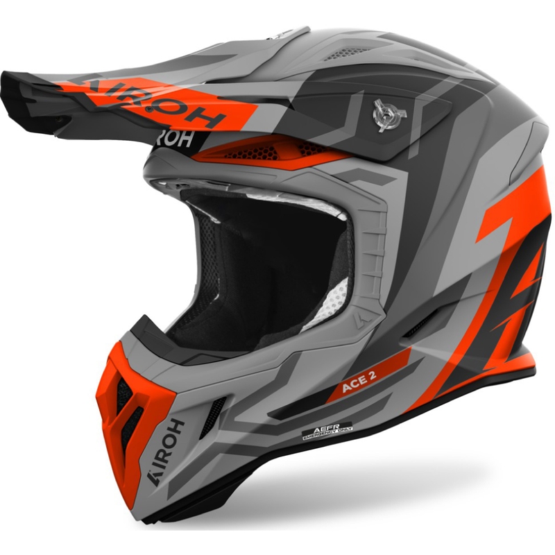Motocross sisak Airoh Aviator Ace 2 Ground matt narancssárga