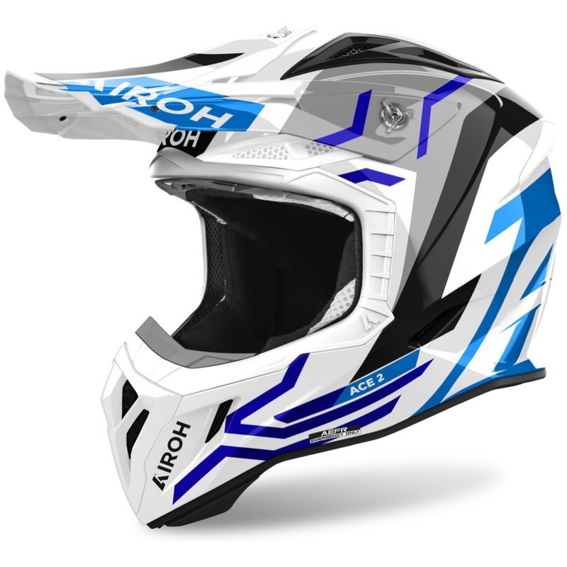 Motocross sisak Airoh Aviator Ace 2 Ground fényes kék