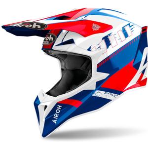 Airoh Wraaap Feel 2024 motokrossz bukósisak fényes kék-piros