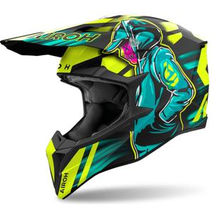 Airoh Wraaap Cyber 2024 motokrossz sisak matt sárga