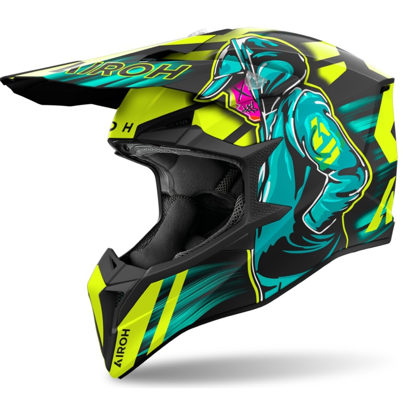 Airoh Wraaap Cyber motocross sisak matt sárga