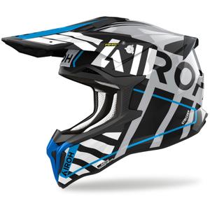 Airoh Strycker Brave 2024 motokrossz bukósisak fényes kék-szürke kiárusítás