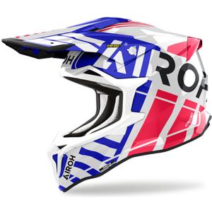 Airoh Strycker Brave 2024 motokrossz bukósisak fényes kék-piros kiárusítás