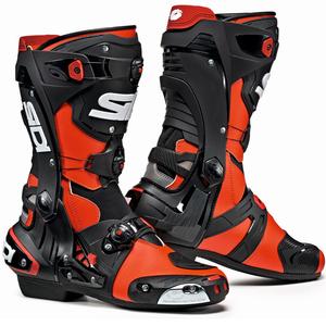 SIDI REX motoros csizma fluo piros-fekete