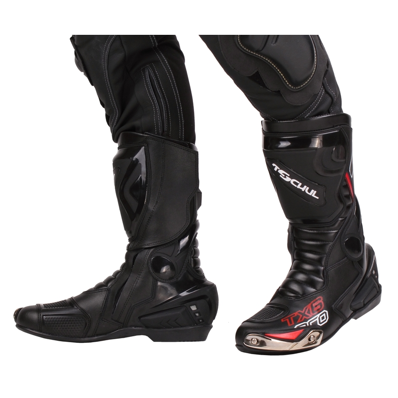Magasszárú motoros csizma Tschul TX6-Pro fekete-kiárusítás