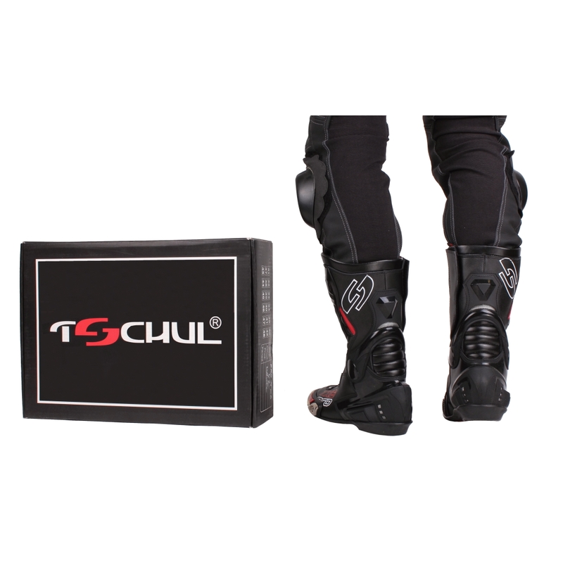 Magasszárú motoros csizma Tschul TX6-Pro fekete-kiárusítás