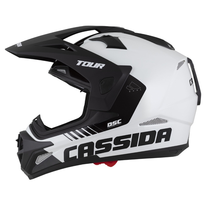 Cassida Tour 2.0 X-tra enduro bukósisak matt zöld-szürke-fekete, matt fekete silddel