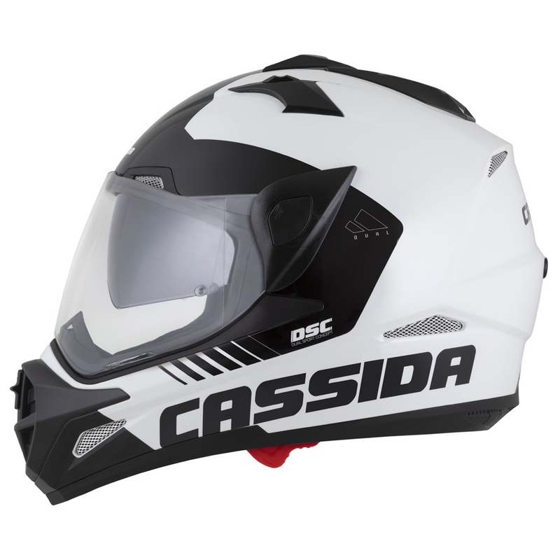 Cassida Tour 2.0 Dual enduro sisak fluo sárga-fekete, matt fekete sildel