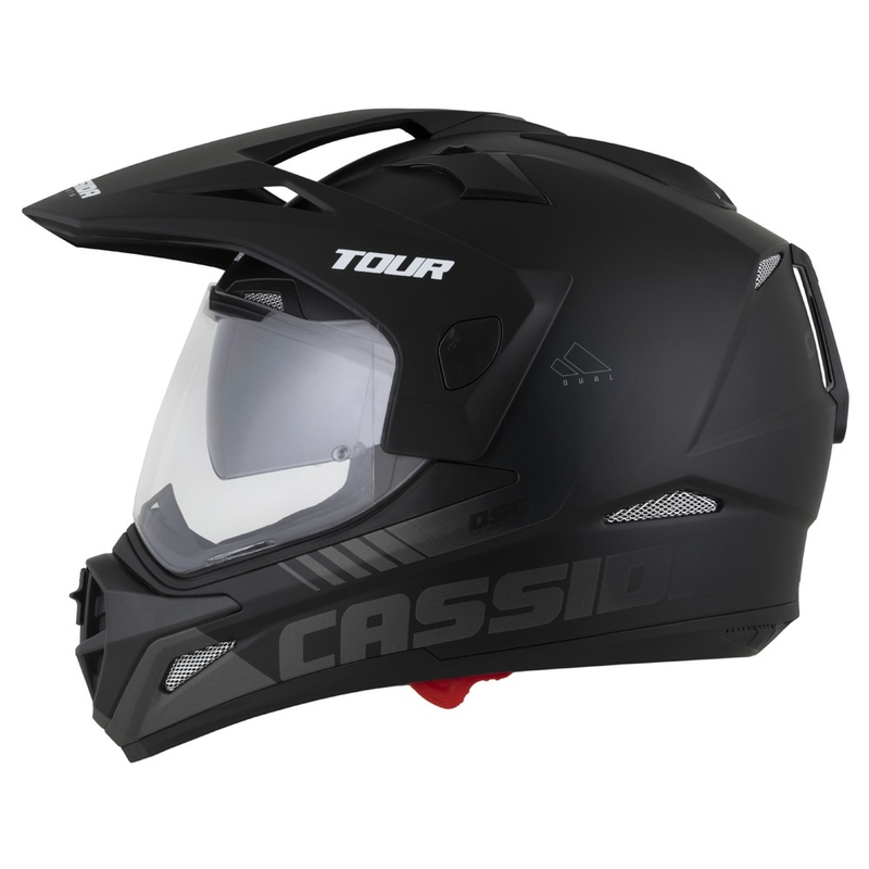 Cassida Tour 2.0 Dual enduro sisak matt fekete-szürke, matt fekete sildel
