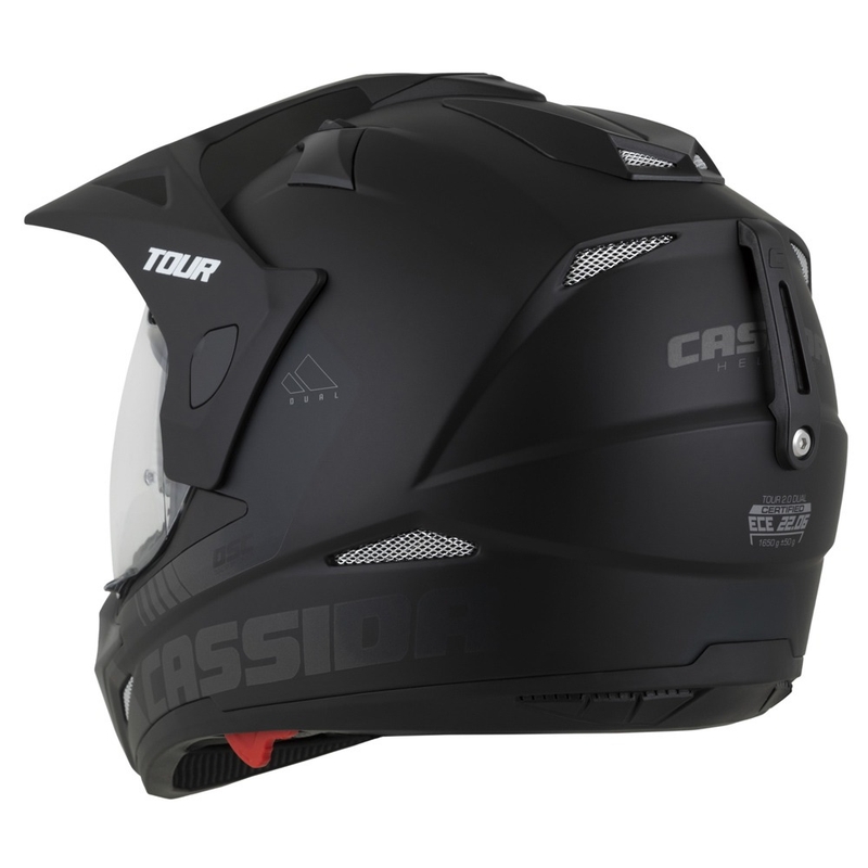 Cassida Tour 2.0 Dual enduro sisak matt fekete-szürke, matt fekete sildel