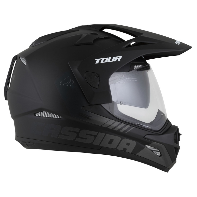 Cassida Tour 2.0 Dual enduro sisak matt fekete-szürke, matt fekete sildel