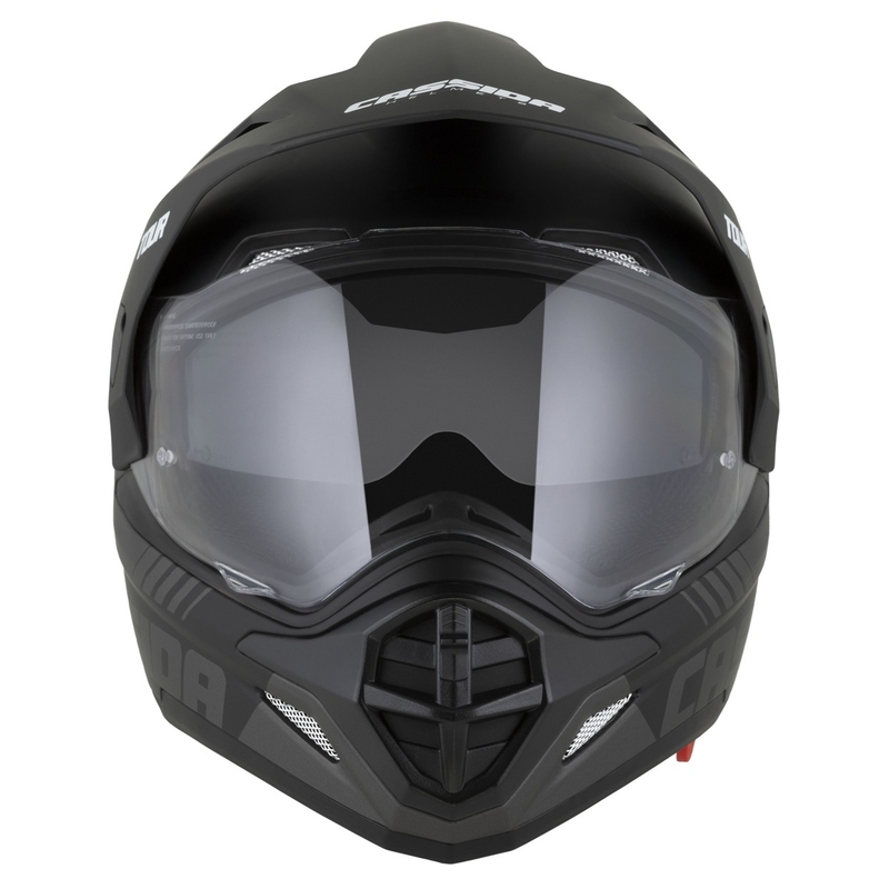 Cassida Tour 2.0 Dual enduro sisak matt fekete-szürke, matt fekete sildel