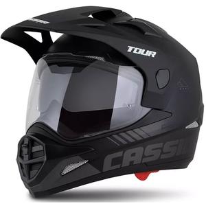 Cassida Tour 2.0 Dual enduro sisak matt fekete-szürke, matt fekete sildel