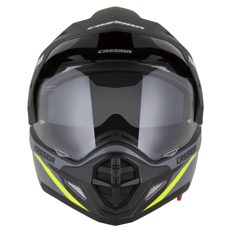 Cassida Tour 2.0 X-tra enduro bukósisak szürke-fluo sárga-fekete, matt fekete silddel