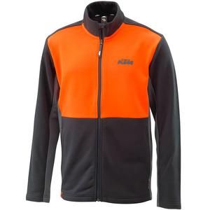 KTM Mechanic Zip cipzáras pulóver fekete-narancssárga