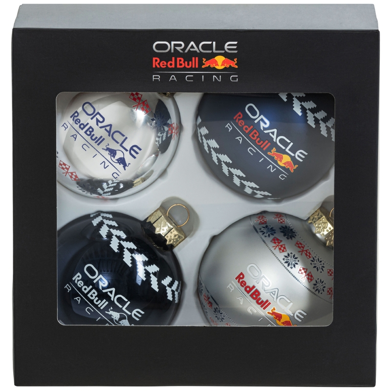 Oracle Red Bull Racing karácsonyi gömbök kék-ezüst