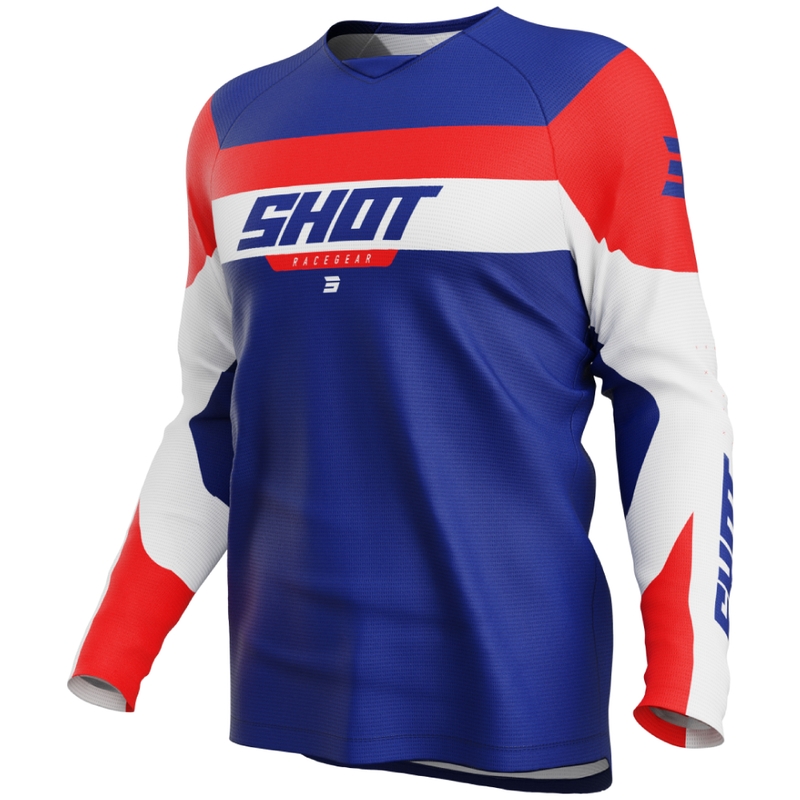 Shot Draw League gyerek motokrossz mez kék-piros