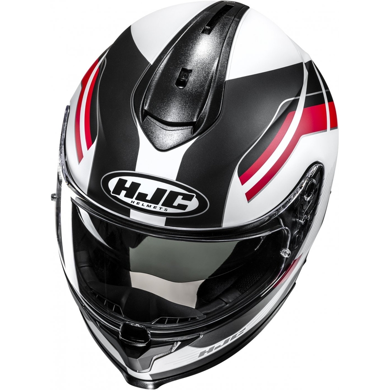 HJC C70N Belis MC1SF zárt motoros bukósisak fekete-fehér-piros