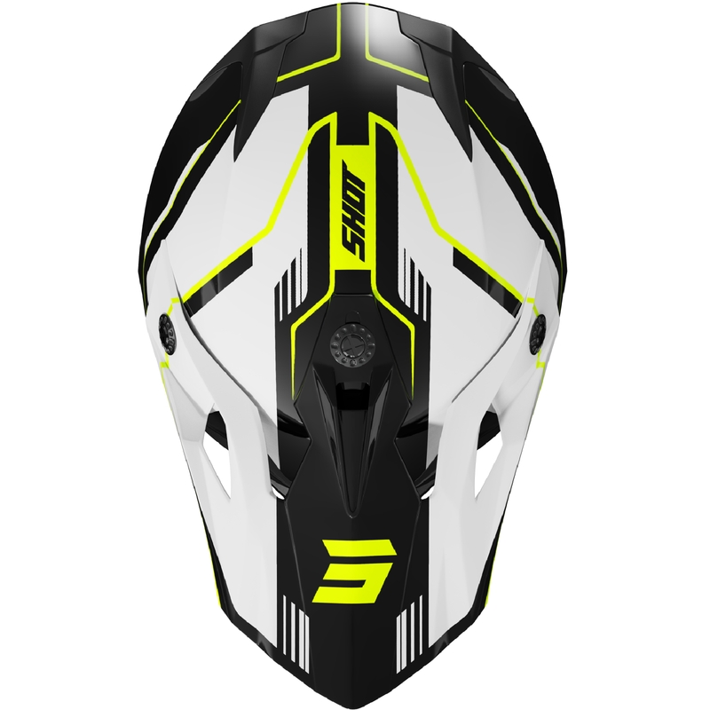 Shot Pulse Lines gyerek motokrossz sisak fekete-fluo sárga