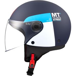 MT STREET INBOARD C7 nyitott motoros sisak matt kék-fehér