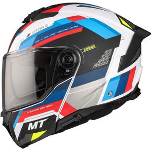 MT ATOM 2 SV BAST A0 felnyitható motoros bukósisak gyöngyház fekete-kék-piros-fehér