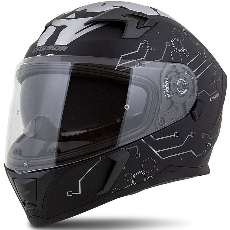 Integrált motoros sisak Cassida 3.0 Hack Vision Szürke-Ezüst-Fekete Matte kiárusítás