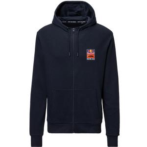KTM Logo Zip Hoodie kapucnis pulóver kék-narancssárga