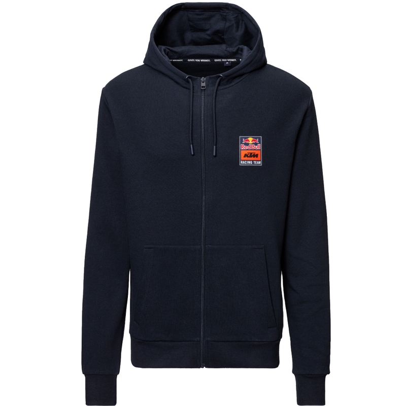 KTM Logo Zip Hoodie kapucnis pulóver kék-narancssárga