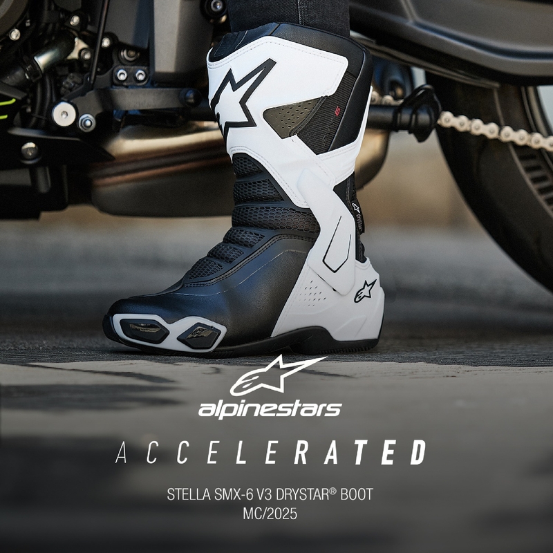 Alpinestars Stella SMX-6 3 Drystar női motoros csizma fehér-fekete