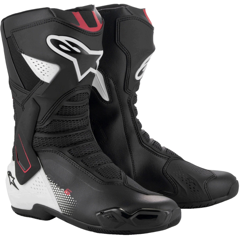 Alpinestars SMX-6 3 motoros csizma fekete-fehér-piros