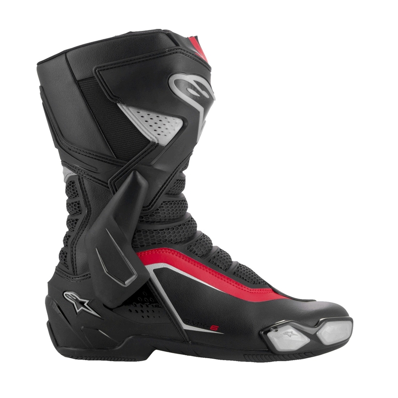 Alpinestars SMX-6 3 motoros csizma fekete-ezüst-piros