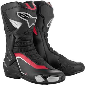 Alpinestars SMX-6 3 motoros csizma fekete-ezüst-piros