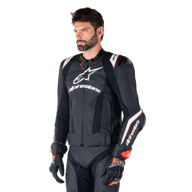 Alpinestars Missile 3 Ignition motoros bőrkabát fekete-fehér