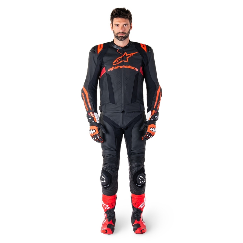 Alpinestars Missile 3 Ignition motoros bőrkabát fekete-fluo piros-sötétpiros
