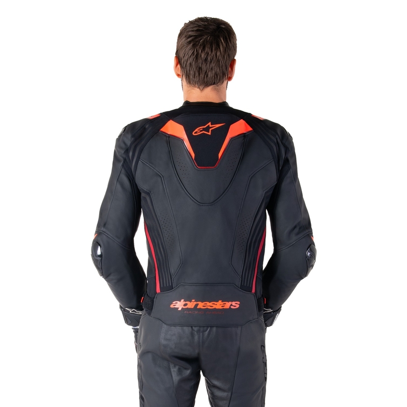 Alpinestars Missile 3 Ignition motoros bőrkabát fekete-fluo piros-sötétpiros