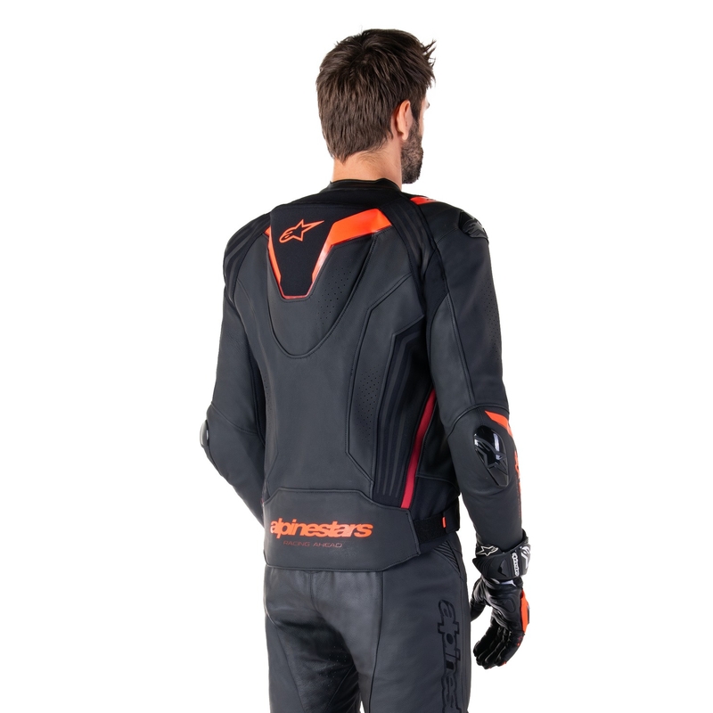 Alpinestars Missile 3 Ignition motoros bőrkabát fekete-fluo piros-sötétpiros