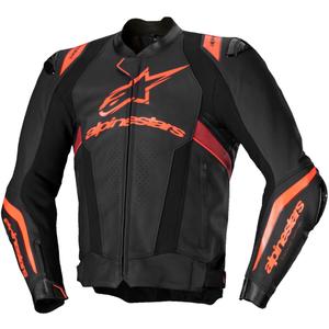 Alpinestars Missile 3 Ignition motoros bőrkabát fekete-fluo piros-sötétpiros